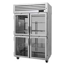 Turbo Air PRO-50-4H-G Pro Series 52" Reach-In Two-Section Half Glass Door Heated Cabinet - 48 Cu. Ft.
