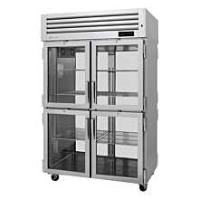 Turbo Air PRO-50-4H-G-PT Pro Series 52" Pass-Thru Two-Section Half Glass Door Heated Cabinet - 49 Cu. Ft.