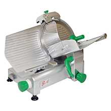 Primo PS-12 Compact Manual 12 inch Blade Belt Driven Meat Slicer (FRONT)