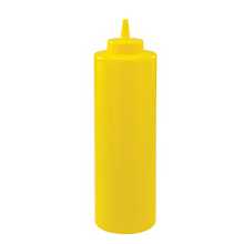 Winco PSB-24Y 24 oz. Yellow Squeeze Bottle