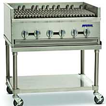 Imperial PSB60 60" Stainless Steel Pro Series Gas Countertop Charbroiler with 10 Stainless Steel Burners