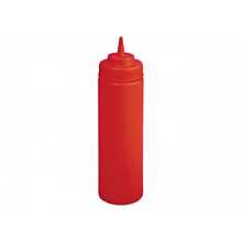 Winco PSW-24R 24 oz. Red Wide Mouth Squeeze Bottle
