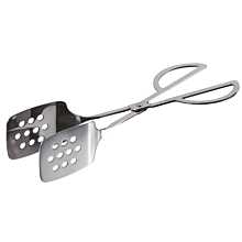 Winco PT-10P 10-1/2" Scissor Style Perforated Stainless Steel Pastry Tongs