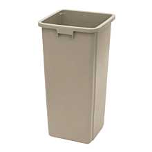 Winco PTCS-23BE 23 Gallon Beige Square Tall Trash Can