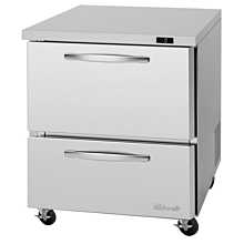 Turbo Air PUF-28-D2-N Pro Series 27" Two Drawer Undercounter Freezer - 7 Cu. Ft.