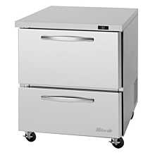 Turbo Air PUR-28-D2-N Pro Series 27" Two Drawer Undercounter Refrigerator - 7 Cu. Ft.