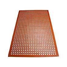 Winco RBM-35K-R Anti-Fatigue Black Rubber Floor Mat