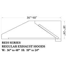 Global REH-108 108" Regular Exhaust Hood