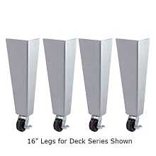 Bakers Pride S1283Y 16" Legs (Grey) with Casters for Hearthbake EP Series