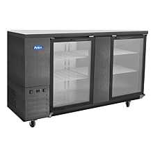 Atosa SBB69GGRAUS2 68" Back Bar Cabinet Cooler,Two section,Two Glass Doors, 115V