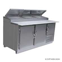 Universal SC-117-PPT 117” Refrigerated Stainless Steel Pizza Prep Table