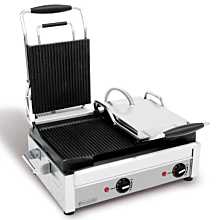 Eurodib SFE02365-240 Ribbed Large Double Panini Grill - 18" x 11" - 240v (BRAND NEW IN BOX OVERSTOCK)