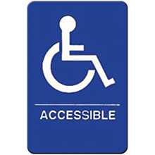 Winco SGNB-653B Handicap Accessible Sign with Braille