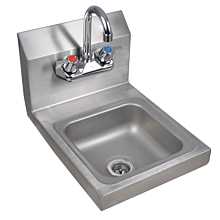 Prepline PHS12 12"L x 16"D Hand Sink Wall Mount with Faucet, NSF