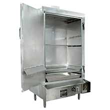 Town Food SM-30-L-SS-NG 30" Natural Gas Indoor Stainless Steel Smokehouse with Left Door Hinge - 60,000 BTU