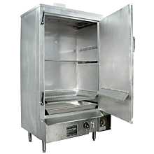 Town Food SM-30-R-SS-NG 30" Natural Gas Indoor Stainless Steel Smokehouse with Right Door Hinge - 60,000 BTU