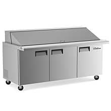 Coldline SMP72 72" Mega Top Refrigerated Sandwich Prep Table with Cutting Board and Food Pans