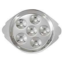 Winco SND-6 Stainless Steel 6 Hole Snail Dish