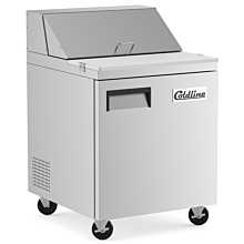 Coldline 27" Sandwich Prep refrigerator with cutting board and pans included