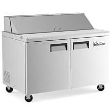 Coldline SP48 48" Refrigerated Sandwich Prep Table with Cutting Board and Food Pans