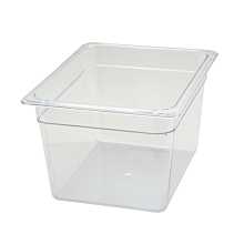 Winco SP7208 1/2 Size Clear Polycarbonate Food Pan - 7 3/4" Depth