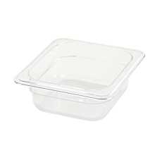 Winco SP7602 1/6 Size Clear Polycarbonate Food Pan - 2 1/2" Depth