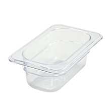 Winco SP7902 1/9 Size Clear Polycarbonate Food Pan - 2 1/2" Depth