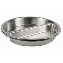Winco SPFD-2R Round Stainless Steel Divided Food Pan