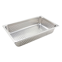 winco spfp4 full size stainless steel steam table pan, 4" depth
