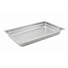 winco spjh-102 full size stainless steel steam table pan, 2 1/2" depth