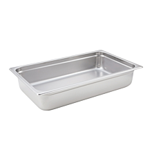 winco spjh-104 full size stainless steel steam table pan, 4" depth