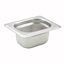 Winco SPJH-1802 Eighteenth size stainless steel steam table pan, 2" depth