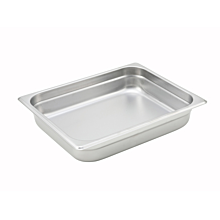 Winco SPJH-202 Half size stainless steel steam table pan, 2 1/2" depth