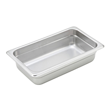 Winco SPJH-402 Quarter size stainless steel steam table pan, 2 1/2" depth