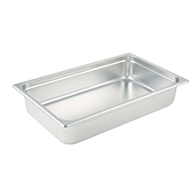 Winco SPJL-104 Full size stainless steel steam table pan, 4" depth