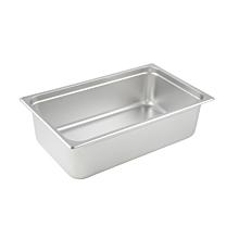 Winco SPJL-106 Full size stainless steel steam table pan, 6" depth
