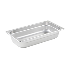 Winco SPJL-302 Third size stainless steel steam table pan, 2 1/2" depth
