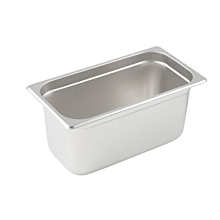 Winco SPJL-306 Third size stainless steel steam table pan, 6" depth