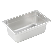 Winco SPJL-404 Quarter size stainless steel steam table pan, 4" depth