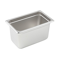 Winco SPJL-406 Quarter size stainless steel steam table pan, 6" depth