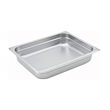Winco SPJM-202 Half size stainless steel steam table pan, 2 1/2" depth