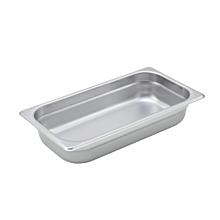 Winco SPJM-302 Third size stainless steel steam table pan, 2 1/2" depth
