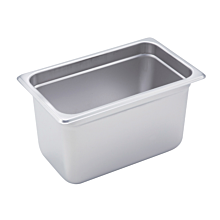 Winco SPJM-406 Quarter size stainless steel steam table pan, 6" depth