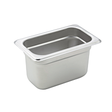 Winco SPJM-904 Ninth size stainless steel steam table pan, 4" depth