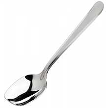 Winco SPS-S8 8" Satin Finish Stainless Steel Slanted Plating Spoon