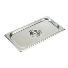 Winco SPSCT 1/3 Size Stainless Steel Solid Food Pan Cover