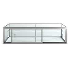 Custom Glass SSG72-OS 72"  Salad Bar Glass Sneeze Guard with Sliding Rear Doors and Shelf, for Salad Bar and Sandich Prep Refrigerators (NEW IN BOX OVERSTOCK)