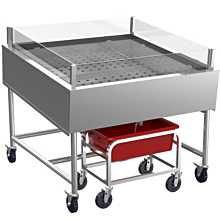 Winholt SSMIT-4848-MLC-SNG-KIT 48" x 48" Stainless Steel Insulated Cold Food Table Display with Pan