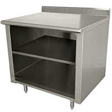 L&J Storage Cabinet 16D x 72L Stainless Steel with 5 Backsplash