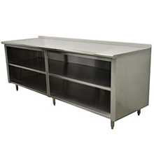 L&J Storage Cabinet 24D x 120L Stainless Steel with 5 Backsplash